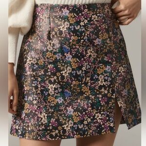 Anthropologie Maeve Multicolor Floral Mini Skirt